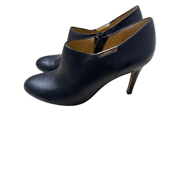 Coach Seneca Black Smooth Leather Heeled Booties Women's Size 9.5B - Picture 7 of 10